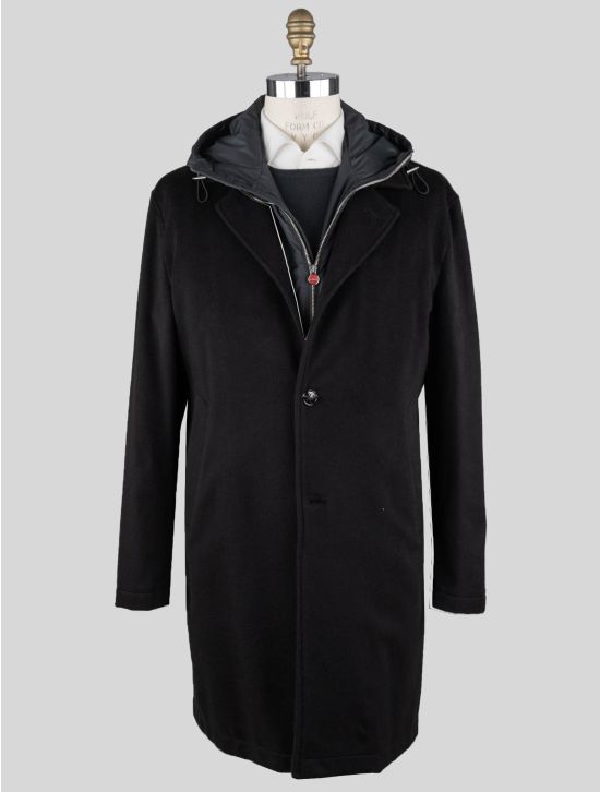 Kiton Kiton Black Vicuna Perù Overcoat Black 000