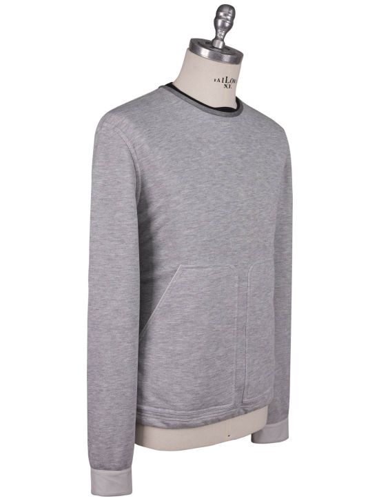 Kiton Kiton Gray Cotton Pl Sweater Crewneck Blue 001