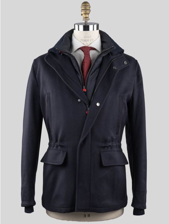 Kiton Kiton Blue Navy Vicuna Perù Coat Blue Navy 000