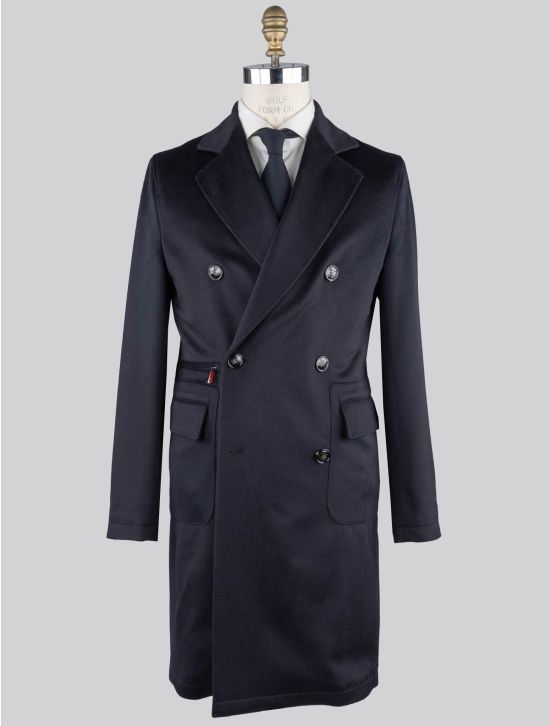 Kiton Kiton Blue Guanaco Argentina Overcoat Blue 000