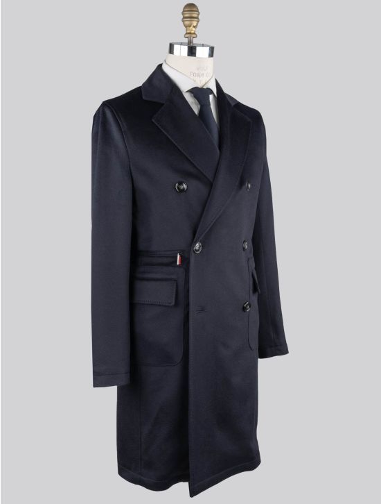 Kiton Kiton Blue Guanaco Argentina Overcoat Blue 001