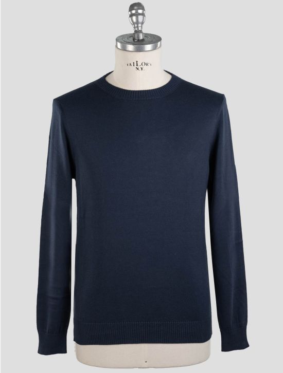 Malo Malo Blue Navy Cotton Sweater Crewneck Blue Navy 000