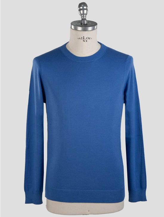Malo Malo Light Blue Cotton Sweater Crewneck Light Blue 000