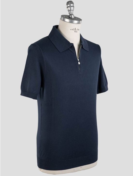 Malo Malo Blue Navy Cotton Polo Blue Navy 001