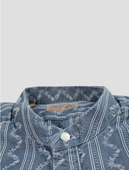 Barba Napoli Barba Napoli Blue Cotton Polo Shirt Blue 001