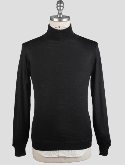 人気ブランドランキング Gran IsuiT | Turtleneck Sweater Silk Wool Virgin Black Sasso トップス
