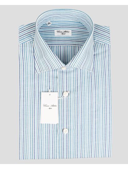 Cesare Attolini Multicolor Linen Cotton Shirt | IsuiT