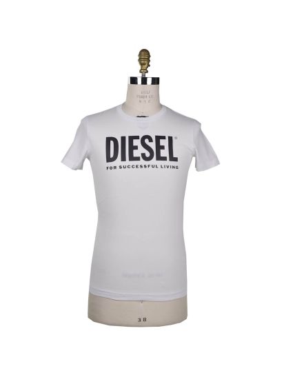 DIESEL White Cotton T-shirt T-DIEGO-LOGO | IsuiT