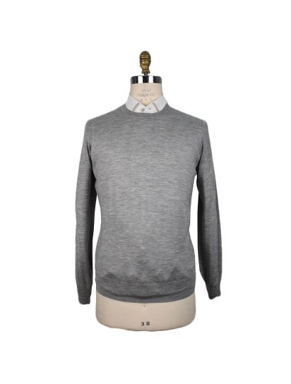 Brunello Cucinelli Gray Cashmere Silk Sweater Crewnwck | IsuiT