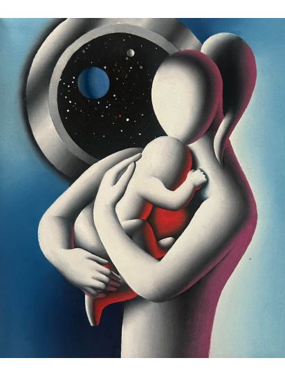 Mark Kostabi Multicolor Painting 30x25 Cm | IsuiT