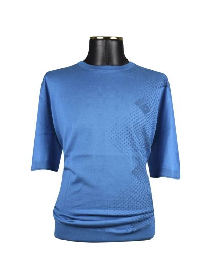 Tシャツ・カットソー BLUE SILK T-SHIRT ZILLI Light Blue Silk Cotton T-Shirt | IsuiT