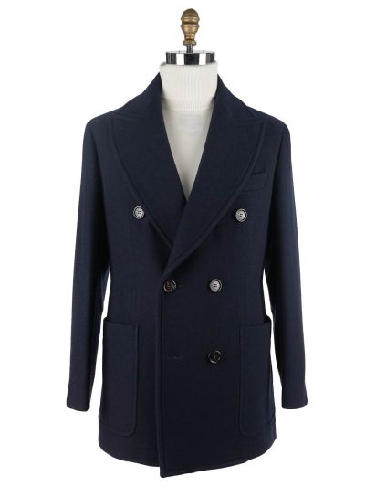Brunello Cucinelli Blue Virgin Wool Coat | IsuiT