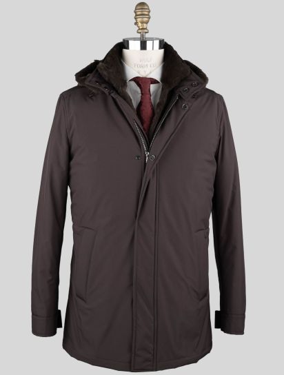 Barba Napoli Brown Pl Pu Lapin Fur Coat | IsuiT