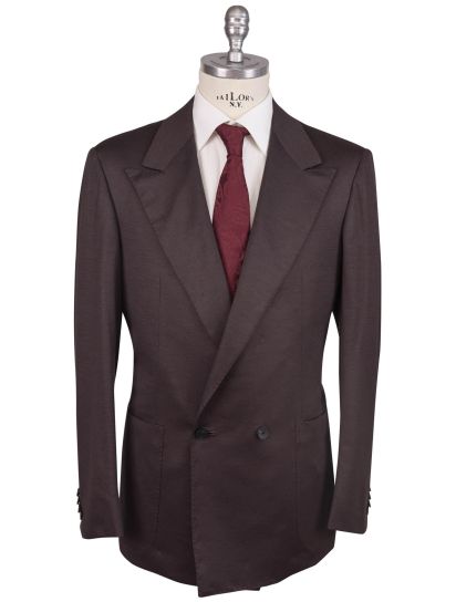 Kiton Knt Brown Wool Suit