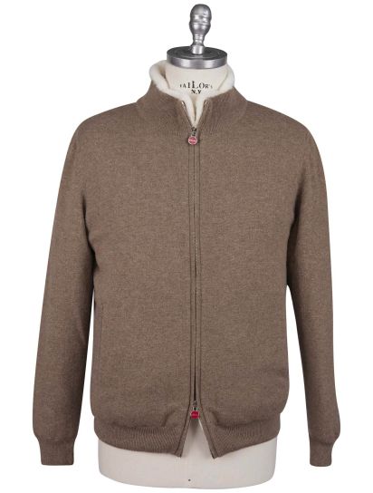 【送料&関税込】Maison KitsunAC Cappuccino Wool Sweater Kiton Beige Cashmere Mink Fur Sweater Full Zip | IsuiT
