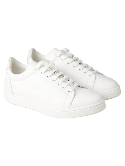 Kiton White Leather and Leather Crocodile Sneaker | IsuiT