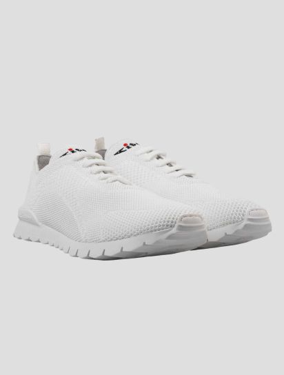 Kiton White Cotton Ea Sneakers | IsuiT