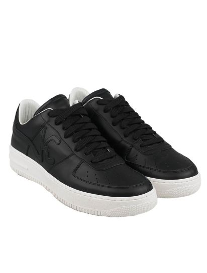 VIP【関税送料無料】希少 KITON LEATHER SNEAKERS Men's sneakers in black calfskin with stitching | Kiton