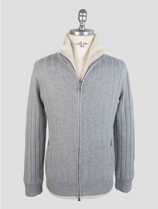 Kiton Green Cashmere Mink Fur Sweater Full Zip | IsuiT