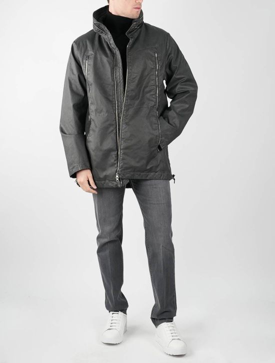 Premiata Premiata Black Cotton Ea Coat Parka Black 001 Premiata Premiata Black Cotton Ea Coat Parka Black 001