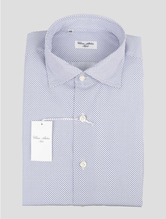 Cesare Attolini Cesare Attolini Blue White Cotton Shirt Blue / White 000