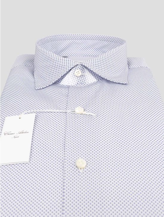 Cesare Attolini Cesare Attolini Blue White Cotton Shirt Blue / White 001