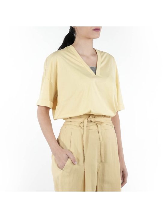 【関税&送料込】Bottega Veneta Pastel Yellow Cotton Blend Ve 242798F109004_1.jpg