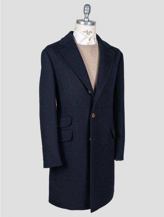 Brunello Cucinelli Brunello Cucinelli Blue Wool Overcoat Blue 001