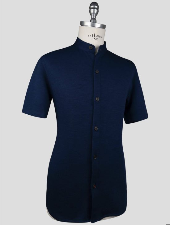 Tシャツ・カットソー Kiton Cotton T-shirt with logo (UMK0717K4002 NAVY BLUE) Kiton Blue Navy Cotton T-Shirt | IsuiT
