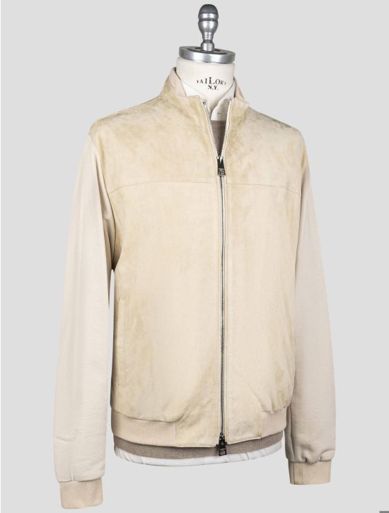 Luigi Borrelli Luigi Borrelli Beige Leather Suede Coat Beige 001