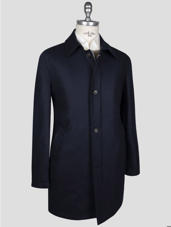 Luigi Borrelli Luigi Borrelli Blue Virgin Wool Overcoat Blue 001