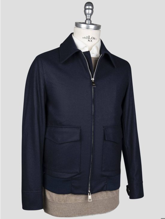 Luigi Borrelli Luigi Borrelli Blue Virgin Wool Coat Blue 001