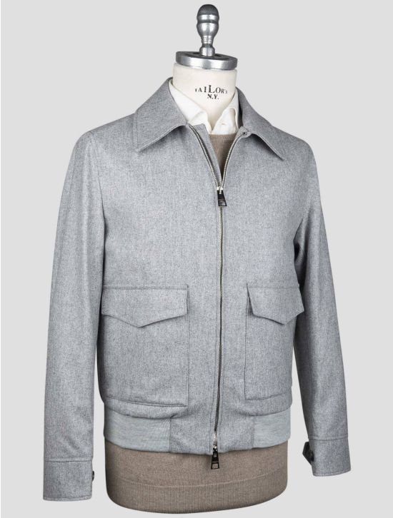Luigi Borrelli Luigi Borrelli Gray Virgin Wool Coat Gray 001
