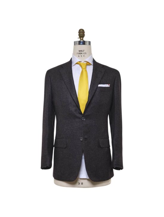 Kiton KITON Gray Cashmere Silk Blazer Gray 000 Kiton KITON Gray Cashmere Silk Blazer Gray 000