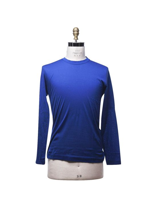 Kiton KITON Blue Cotton Sweater Crewneck Blue 000