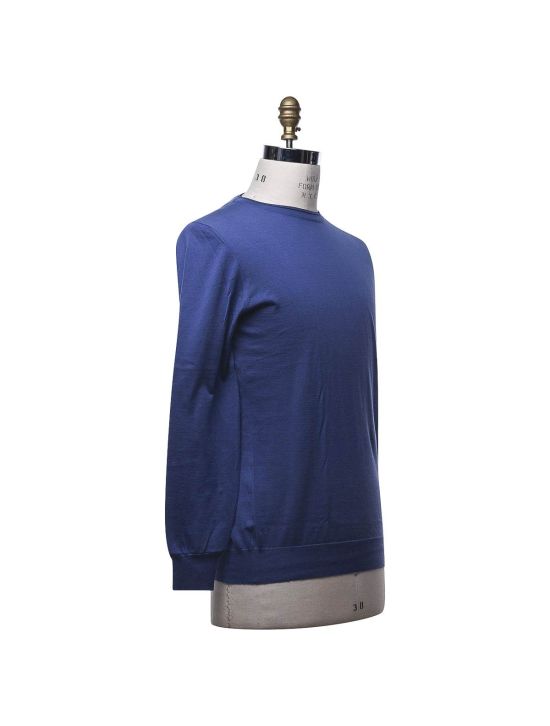 Kiton KITON Blue Cotton Sweater Blue 001 Kiton KITON Blue Cotton Sweater Blue 001