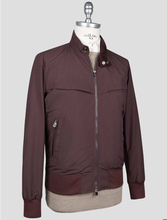 Isaia Isaia Burgundy Wool Pa Coat Burgundy 001