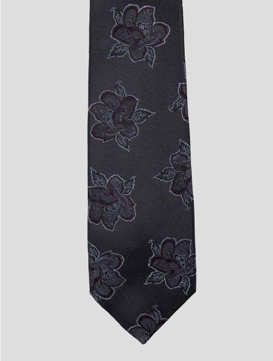 Kiton Kiton Gray Silk Tie Gray 001