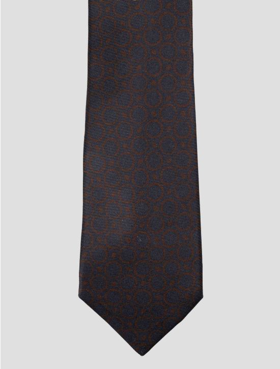 Kiton Kiton Blue Orange Silk Tie Blue / Orange 001