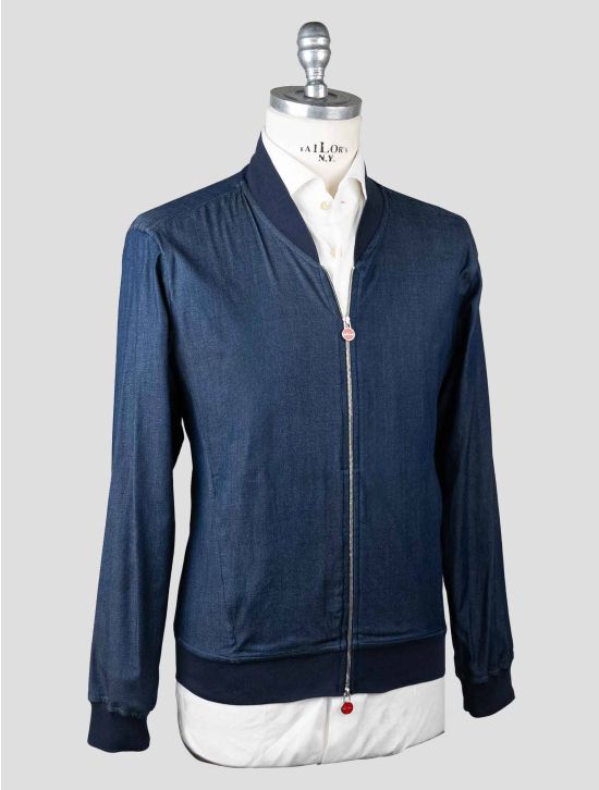 Kiton Kiton Blue Navy Cotton Ea Coat KCY31 Blue Navy 001