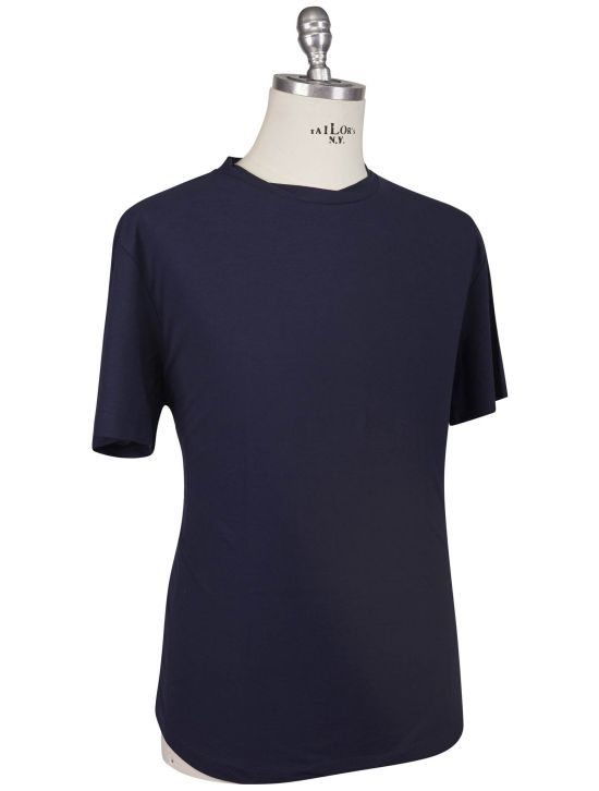 Tシャツ・カットソー KITON Men T Shirts UNWM013K0702F0 3002 Blue KITON Men's Blue 100% Cotton T-Shirt