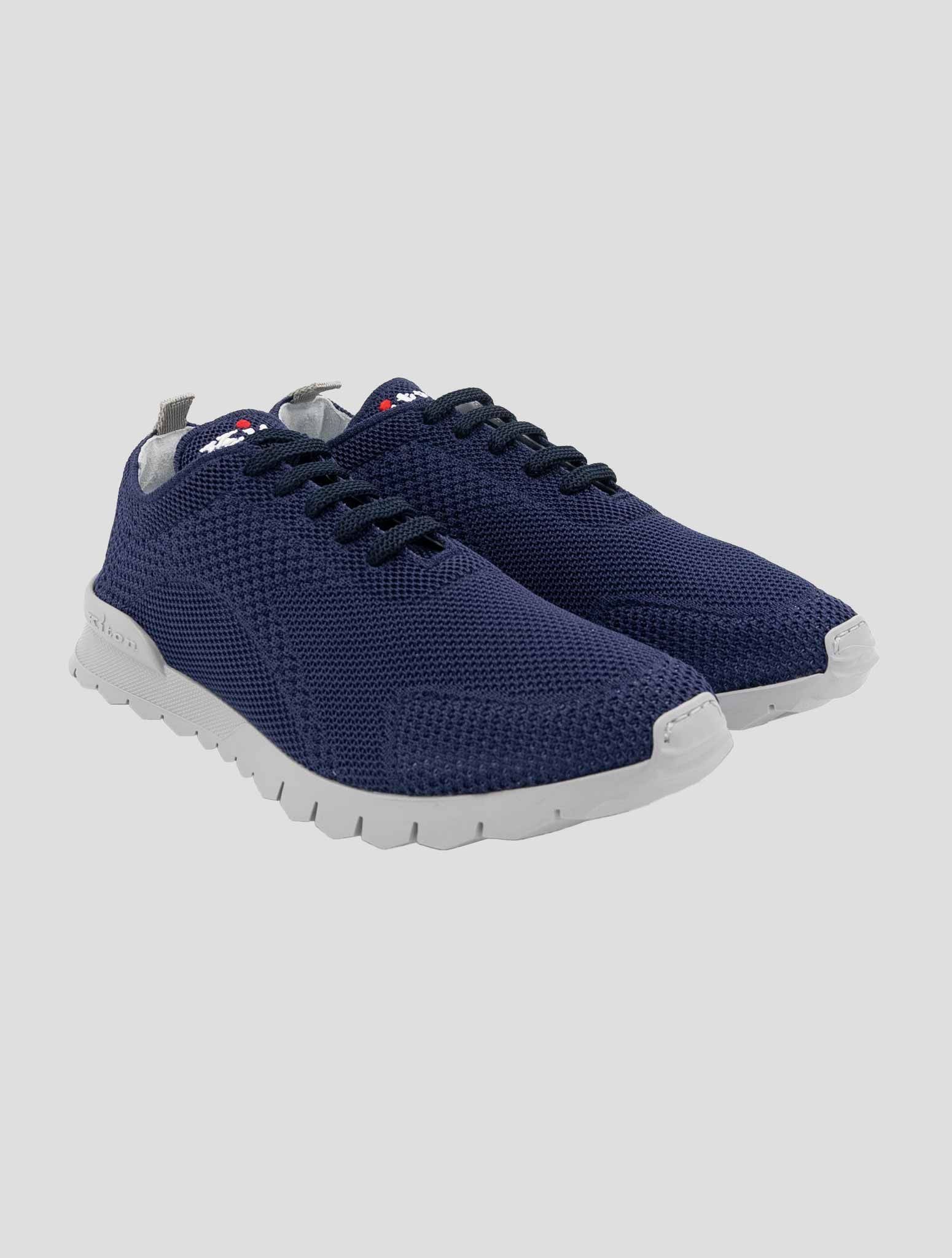 Kiton Blue Cotton Ea Sneakers | IsuiT