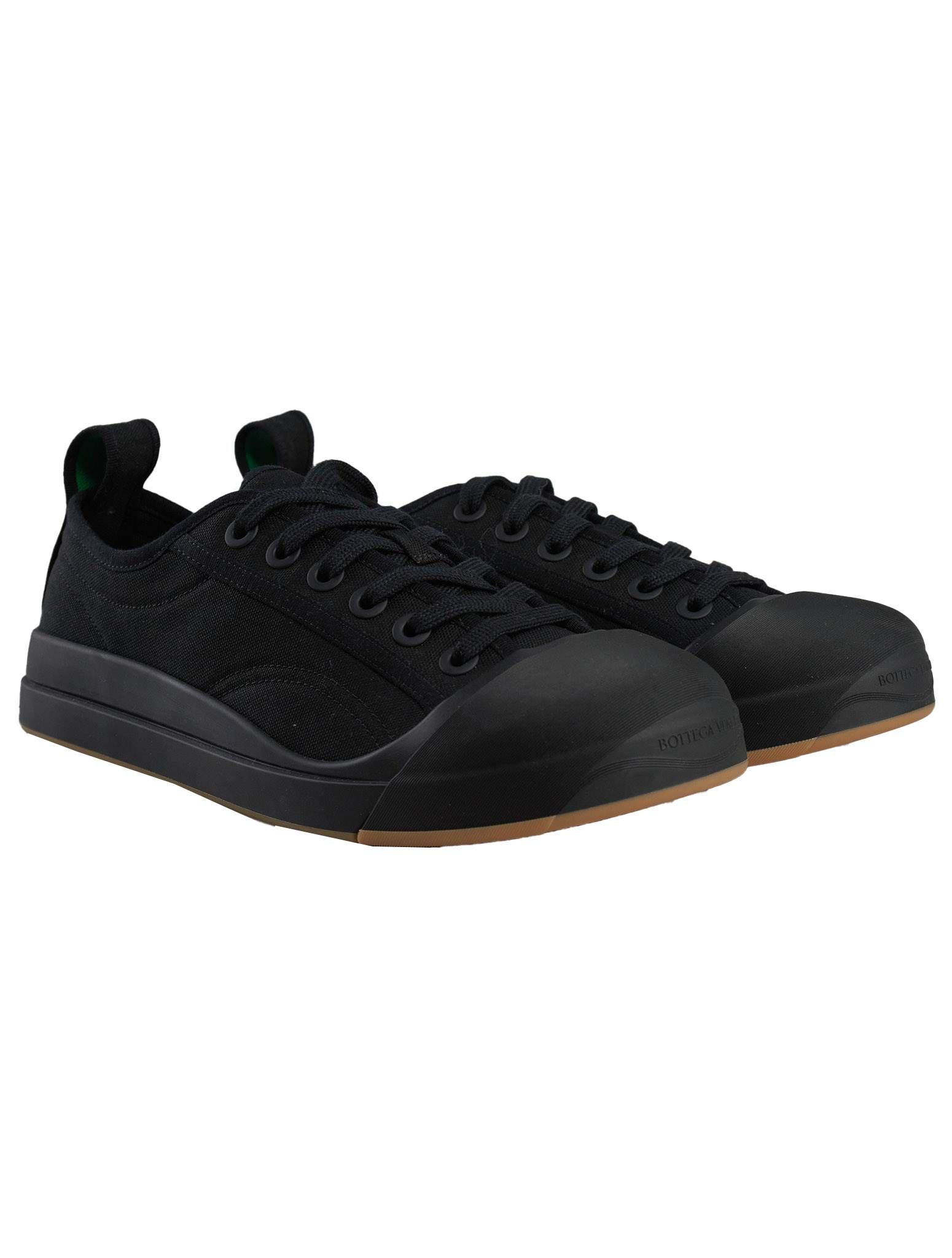 Bottega Veneta Black Canvas Vulcan Sneaker | IsuiT