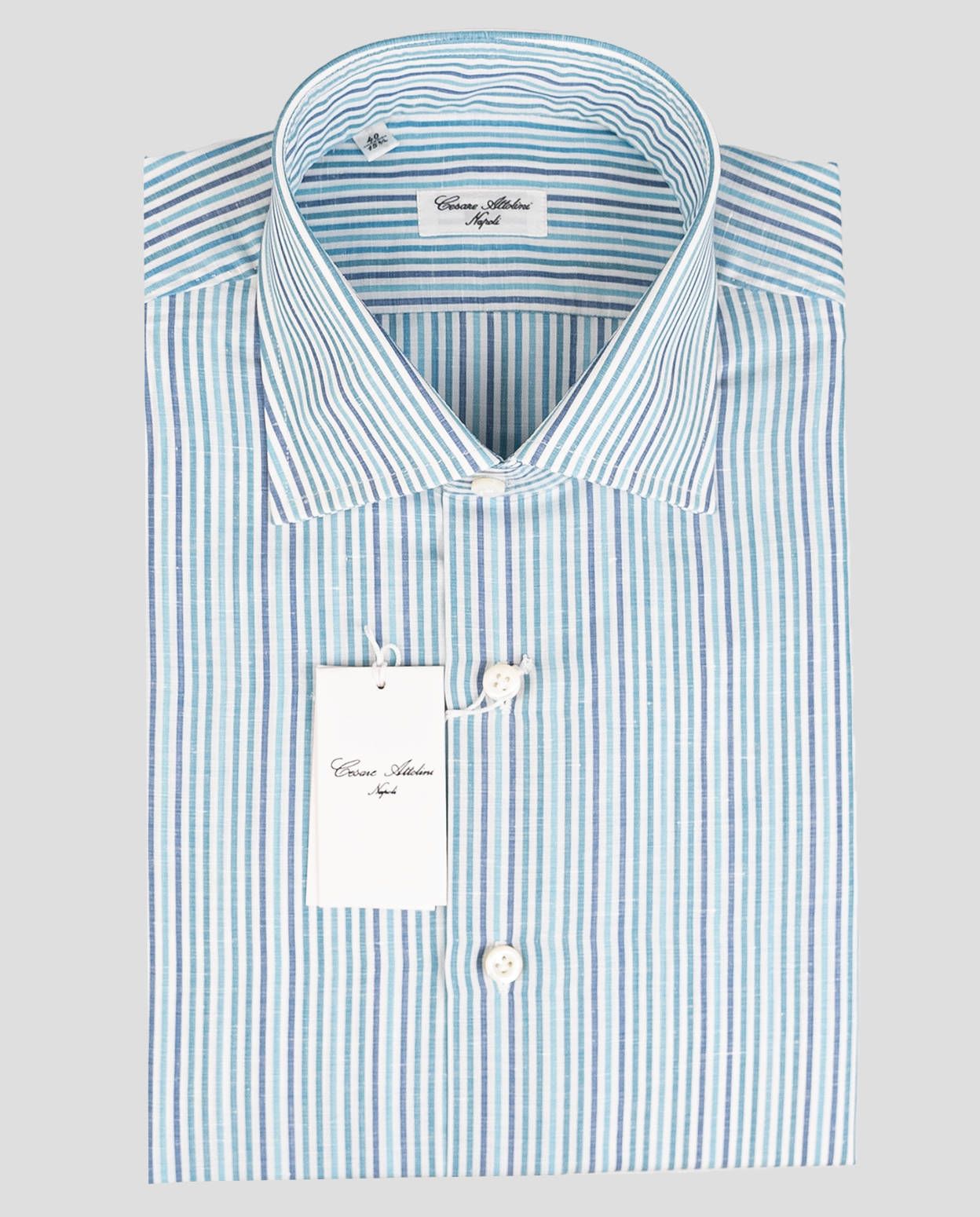 Cesare Attolini Multicolor Linen Cotton Shirt | IsuiT