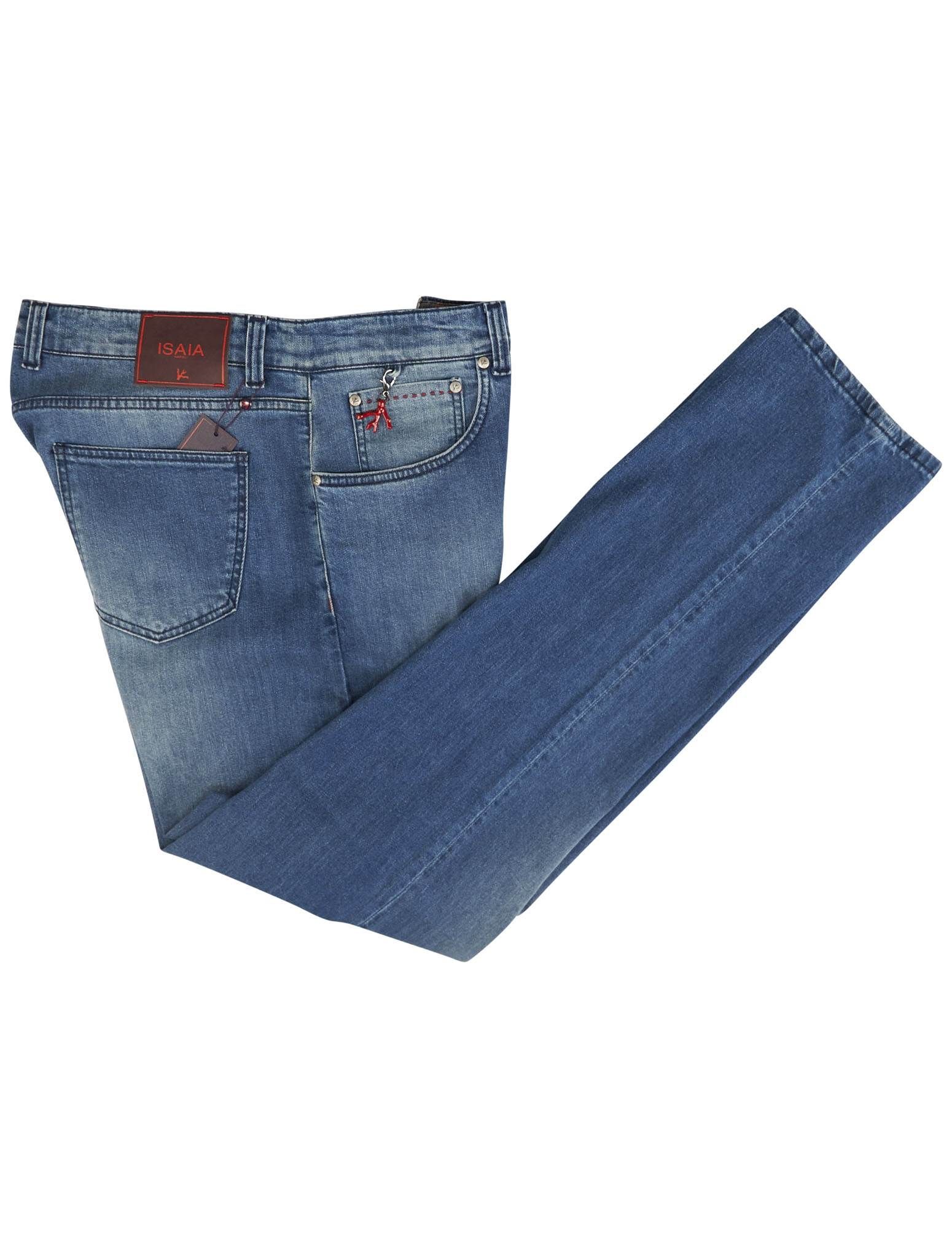 Isaia Blue Cotton Ea Jeans | IsuiT