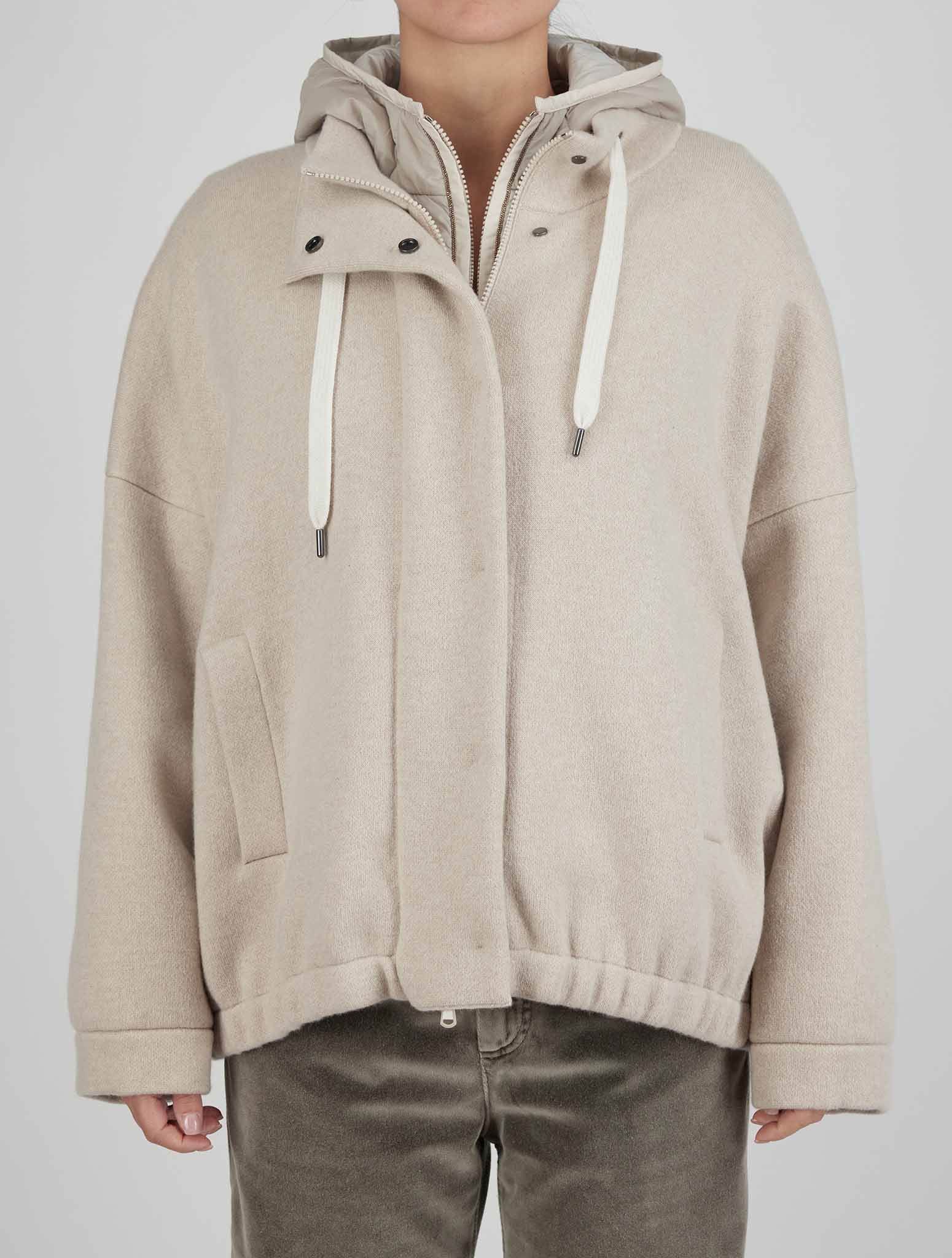 BRUNELLO CUCINELLI カシミヤ ファー ロングコート ベージュ Brunello Cucinelli Beige Cashmere Coat Woman | IsuiT