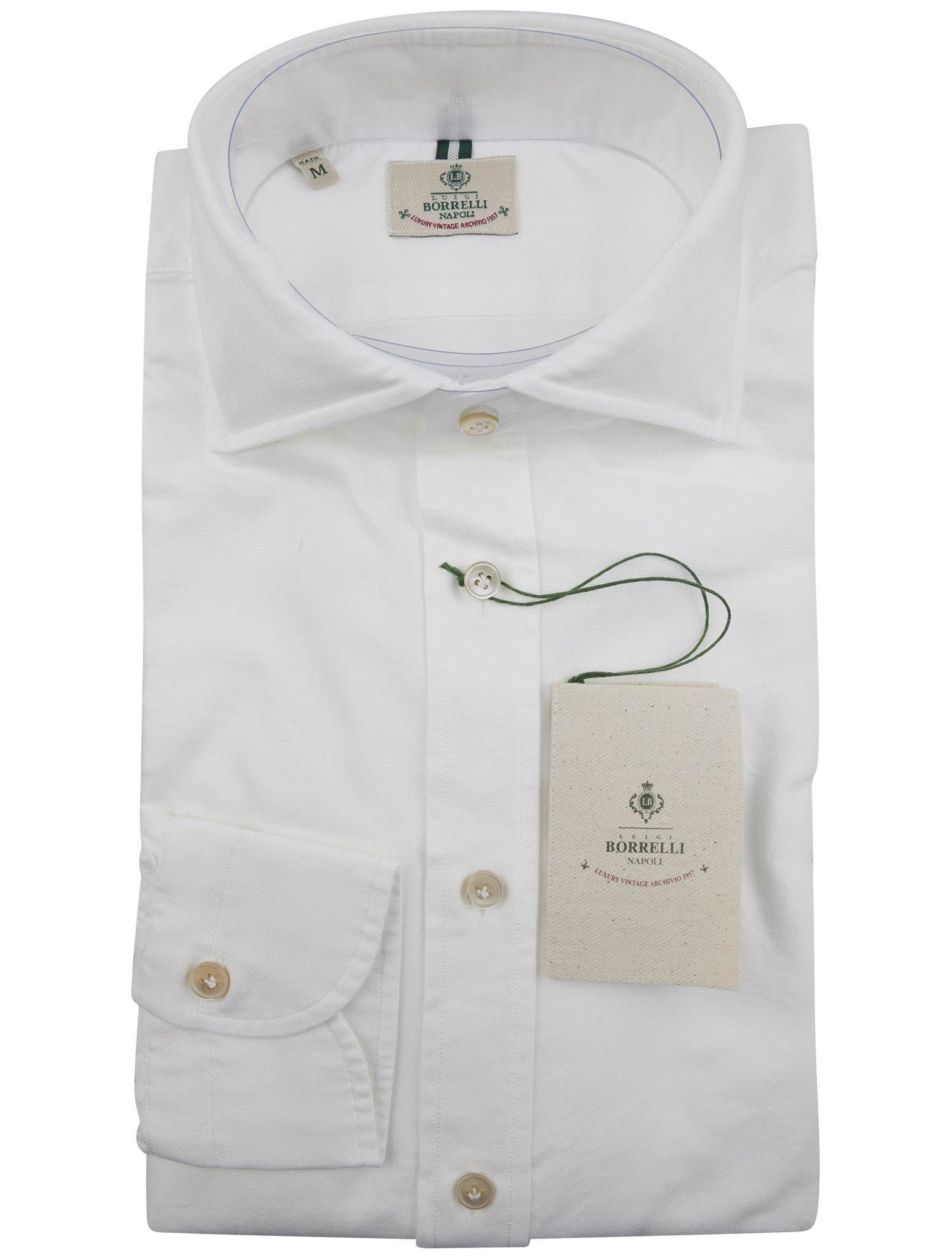 LUIGI BORRELLI 　シャツ Luigi Borrelli White Cotton Shirt | IsuiT