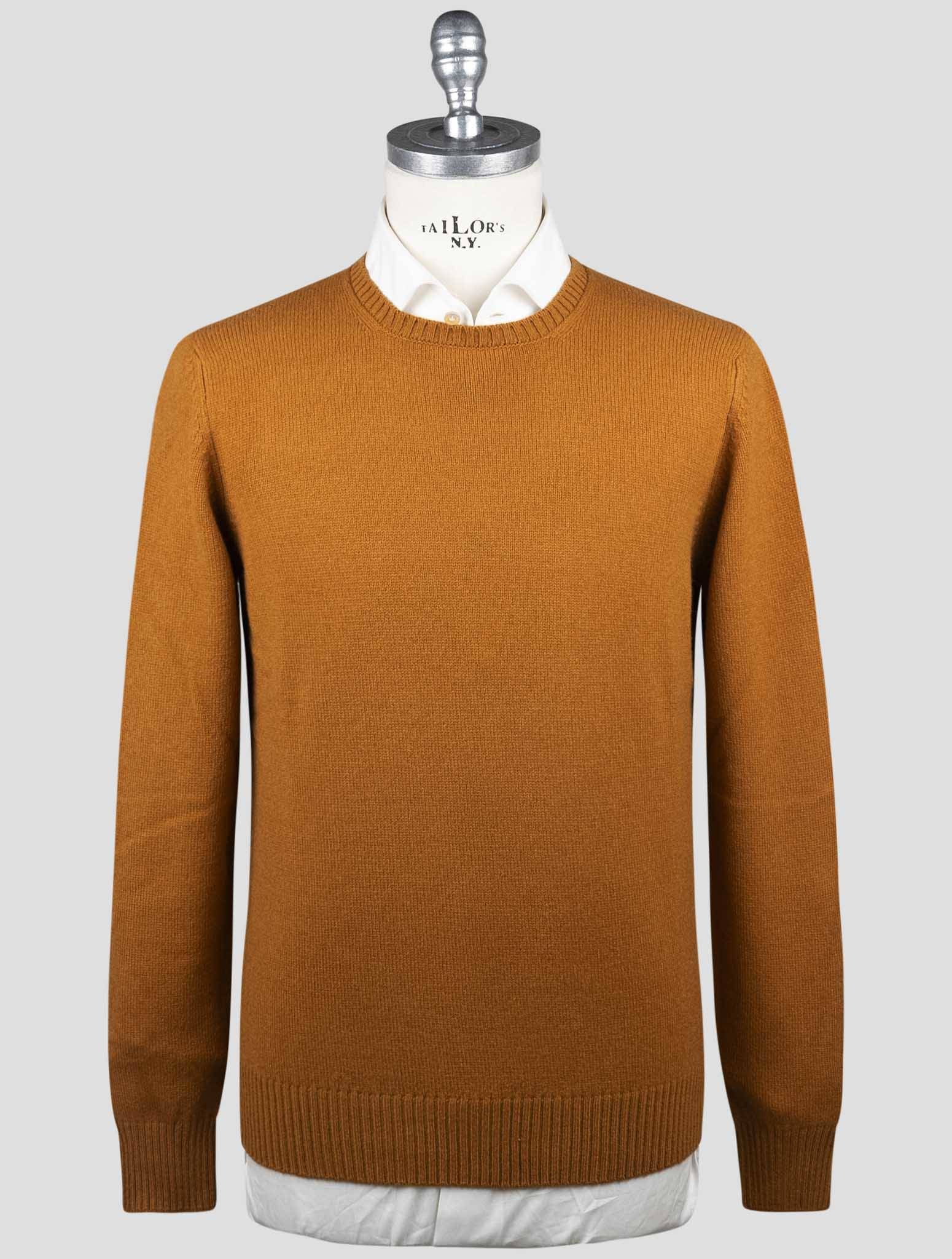 Gran Sasso Brown Virgin Wool Sweater Crewneck | IsuiT