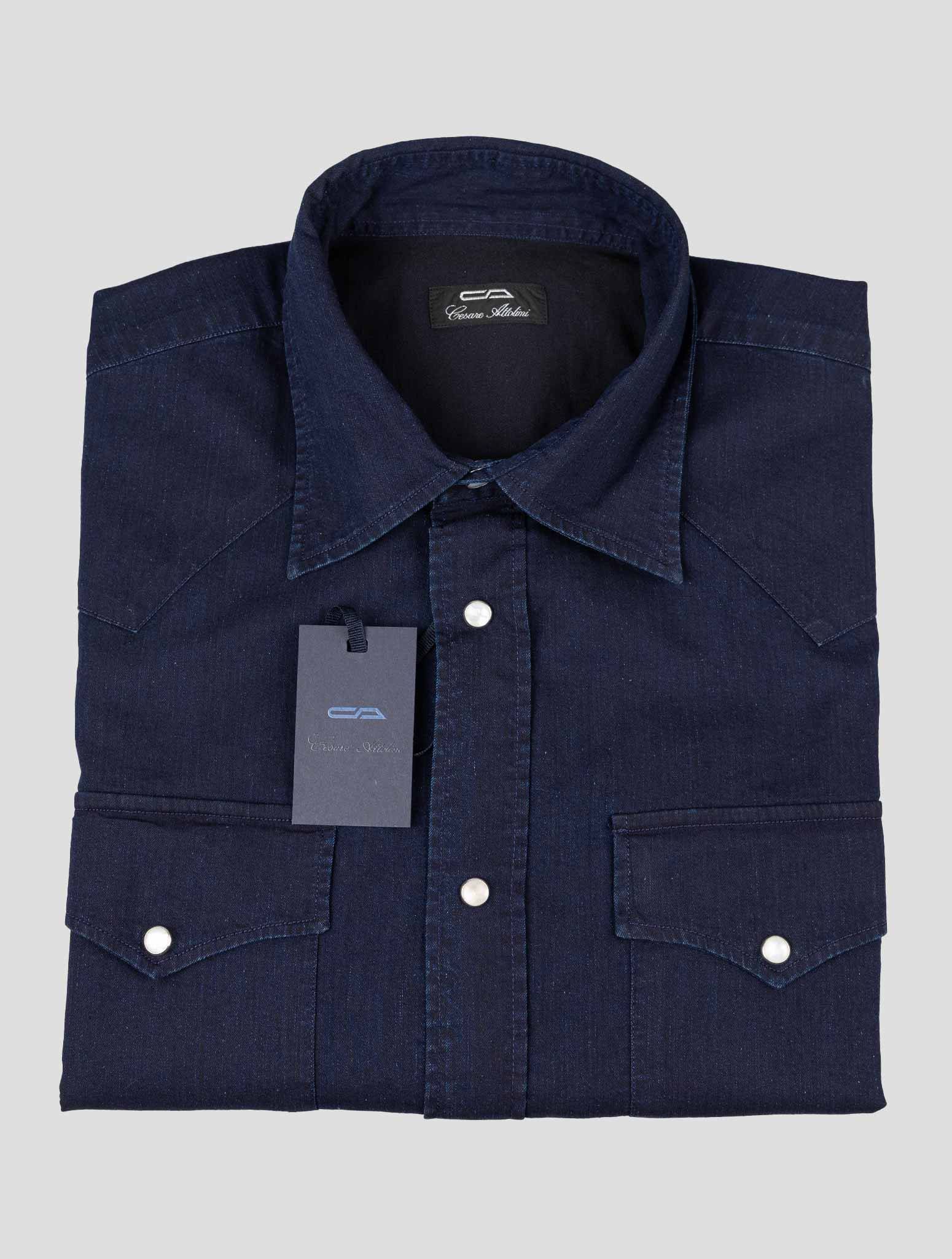 Cesare Attolini Blue Cotton Pa Shirt ASHZ1 | IsuiT