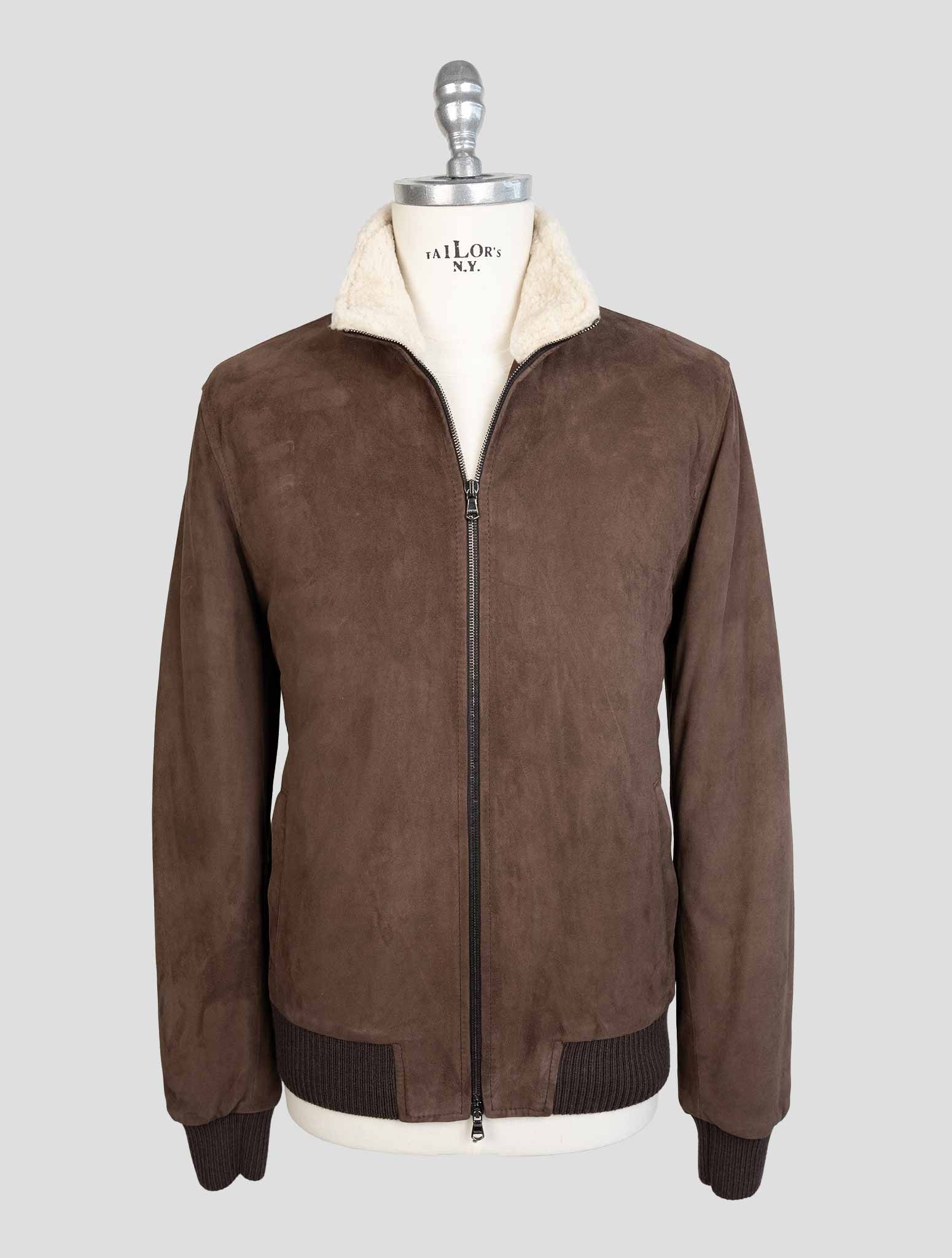 Barba Napoli Brown Leather Suede Coat | IsuiT